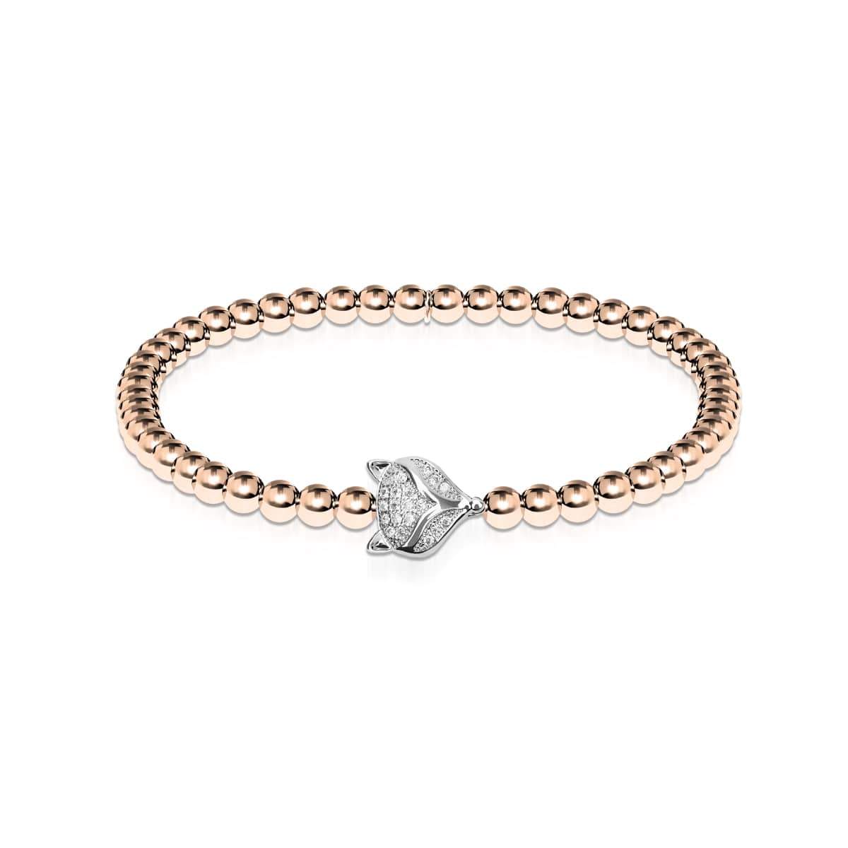 Vixen | 18k Rose Gold & Silver | Crystal Fox Bracelet
