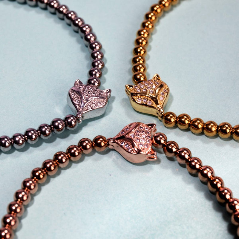 renarde | Argent | Bracelet Renard Cristal