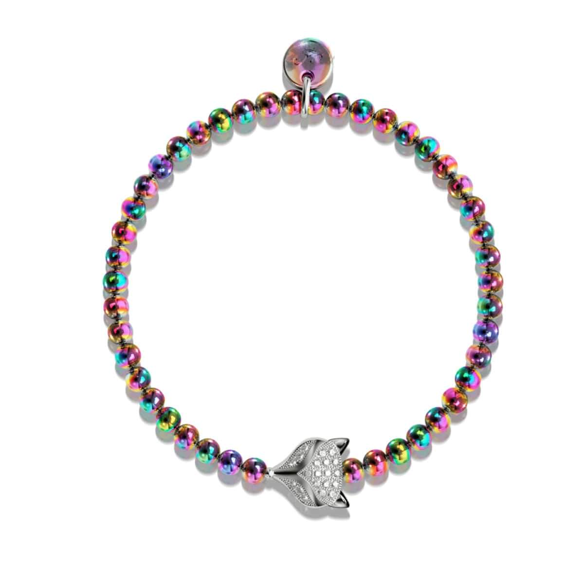 renarde | Licorne Argent | Bracelet Renard Cristal