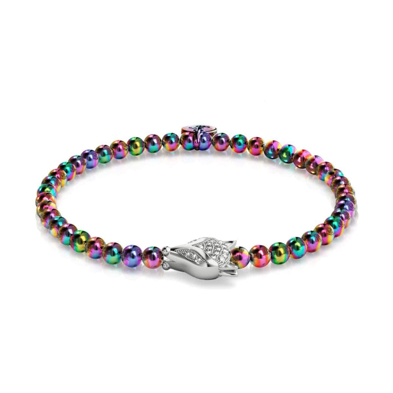 renarde | Licorne Argent | Bracelet Renard Cristal