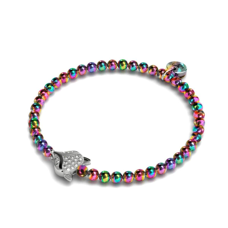 renarde | Licorne Argent | Bracelet Renard Cristal