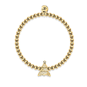 À feuilles persistantes | Or 18 carats | Arbre de vacances en cristal