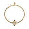 Queen | 18k Gold | Crystal Honeybee Charm Bracelet