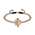 Queen | 18k Rose Gold | Crystal Honeybee Macrame Charmballa Bracelet