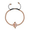 Queen | 18k Rose Gold | Crystal Honeybee Macrame Charmballa Bracelet