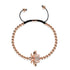 Queen | 18k Rose Gold | Crystal Honeybee Macrame Charmballa Bracelet