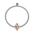 Reine | Or rose 18 carats et argent | Bracelet à breloques abeille en cristal