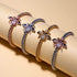 Reine | Or rose 18 carats et argent | Bracelet à breloques abeille en cristal