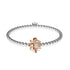 Reine | Or rose 18 carats et argent | Bracelet à breloques abeille en cristal