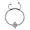 Reine | Argent | Bracelet Charmballa en cristal d'abeille en macramé