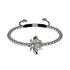 Reine | Argent | Bracelet Charmballa en cristal d'abeille en macramé