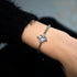 Reine | Argent | Bracelet Charmballa en cristal d'abeille en macramé