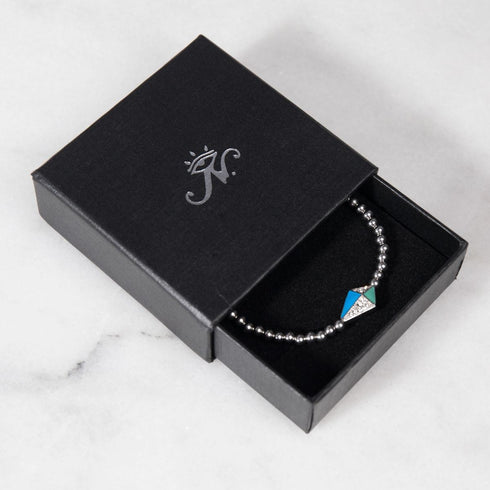 Cerf-volant | Argent | Émail | Bracelet à breloques en cristal