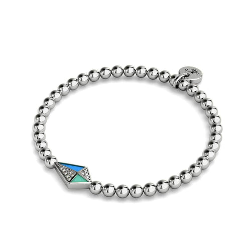 Cerf-volant | Argent | Émail | Bracelet à breloques en cristal