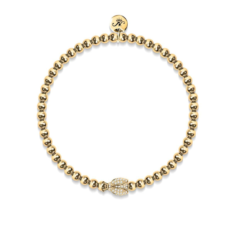 Insecte chanceux | Or 18 carats | Coccinelle de cristal