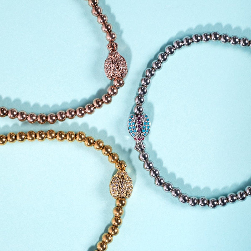 Insecte chanceux | Argent | Coccinelle de cristal