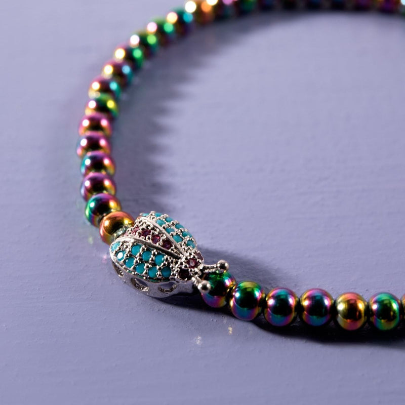 Insecte chanceux | Licorne Argent | Coccinelle de cristal