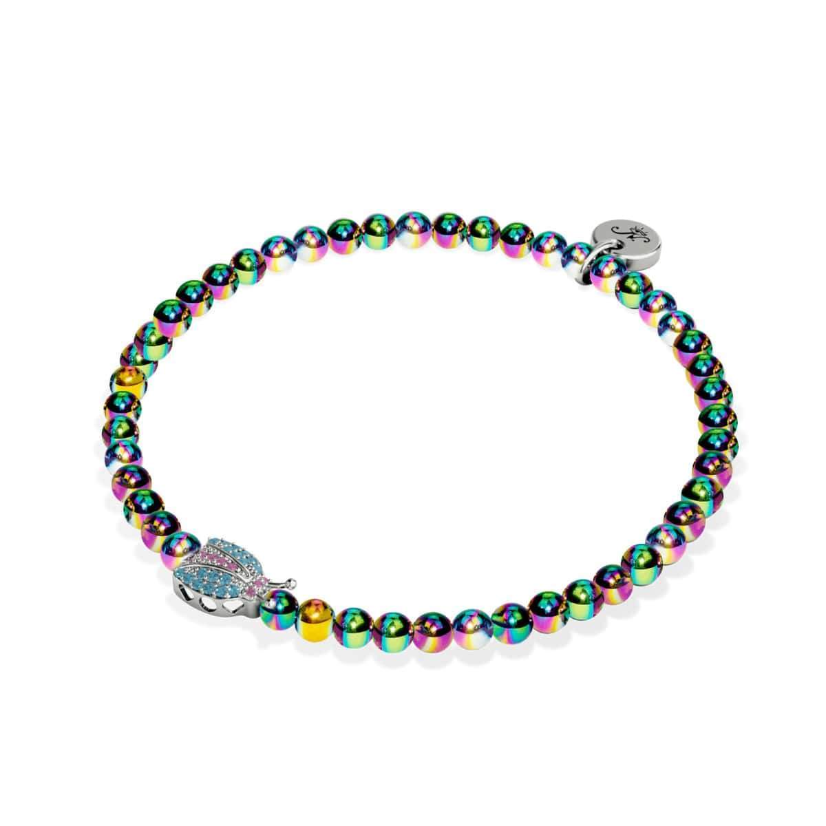 Insecte chanceux | Licorne Argent | Coccinelle de cristal