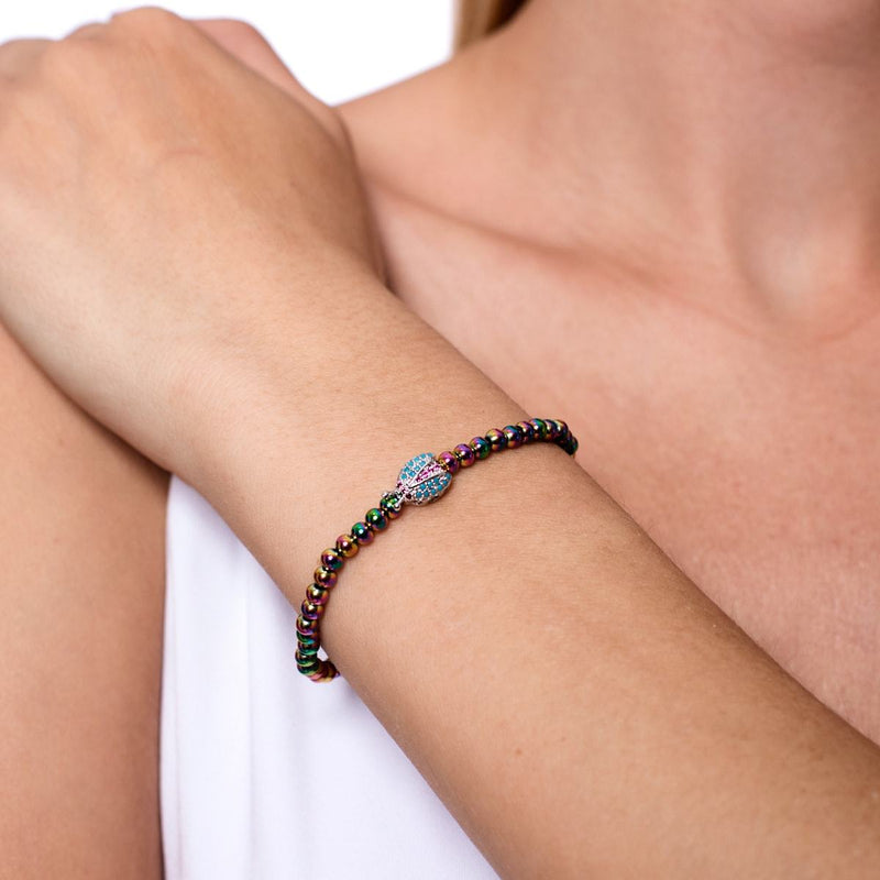 Insecte chanceux | Licorne Argent | Coccinelle de cristal