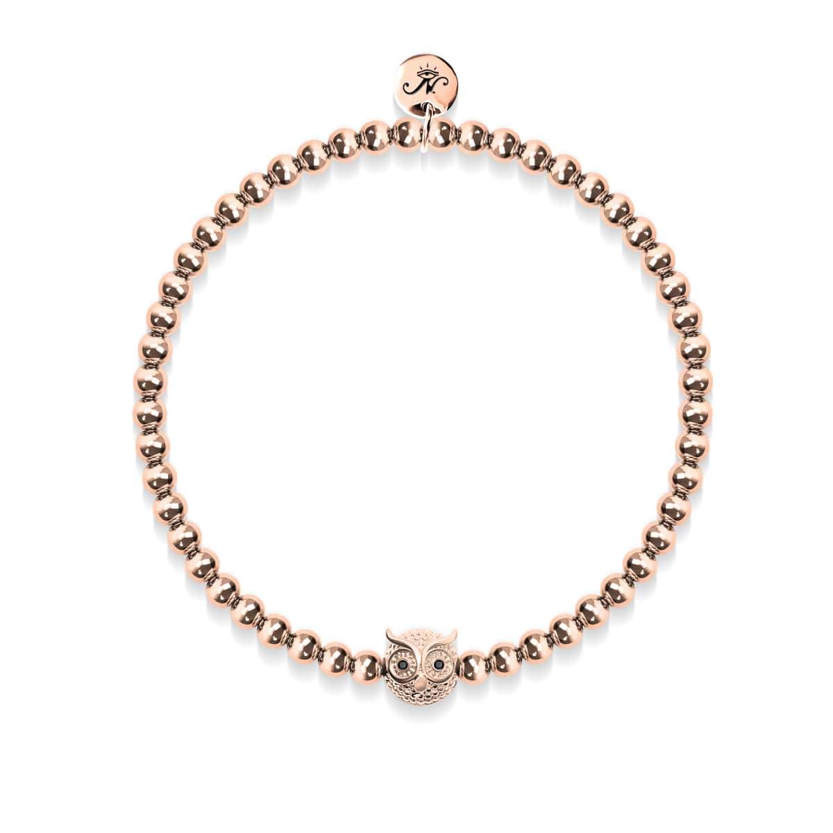 Sagesse | Or rose 18 carats | Hibou de cristal