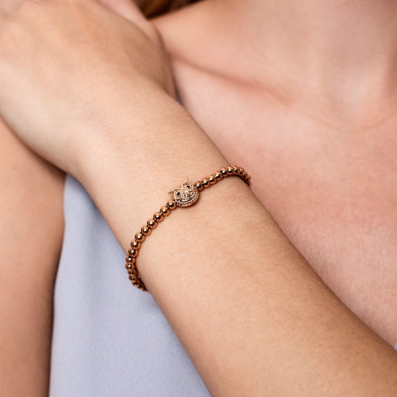 Sagesse | Or rose 18 carats | Hibou de cristal