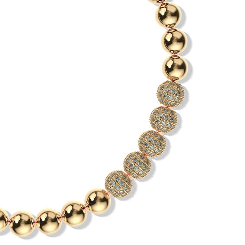 Or 18 carats | Bracelet Gala Pavé de Cristaux | Blanc