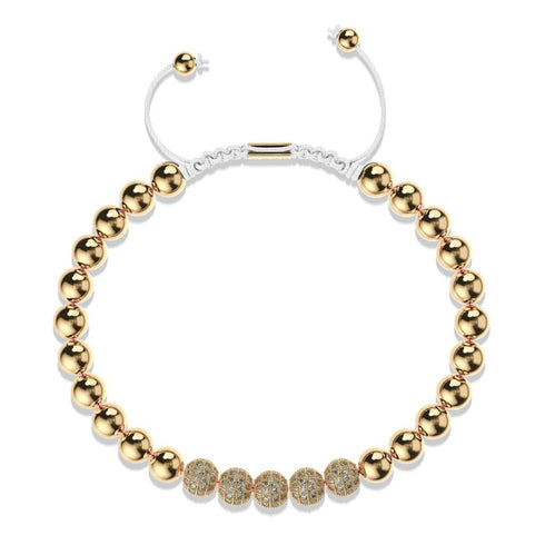 Or 18 carats | Bracelet Gala Pavé de Cristaux | Blanc