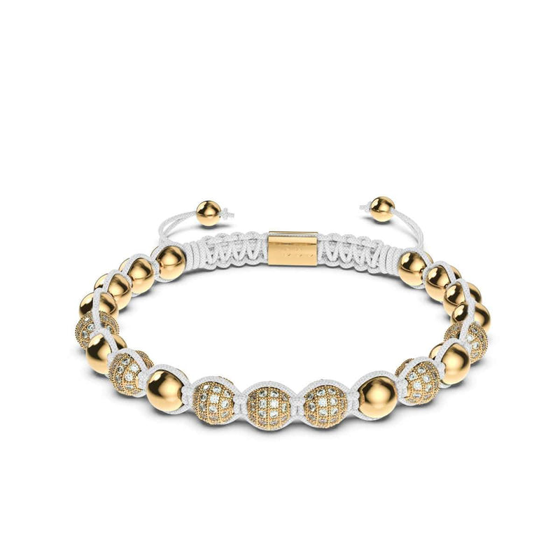 Or 18 carats | Bracelet Kikiballa Pavé de Cristaux | Blanc
