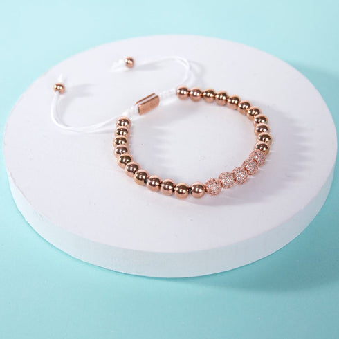 Or rose 18 carats | Bracelet Gala Pavé de Cristaux | Rose
