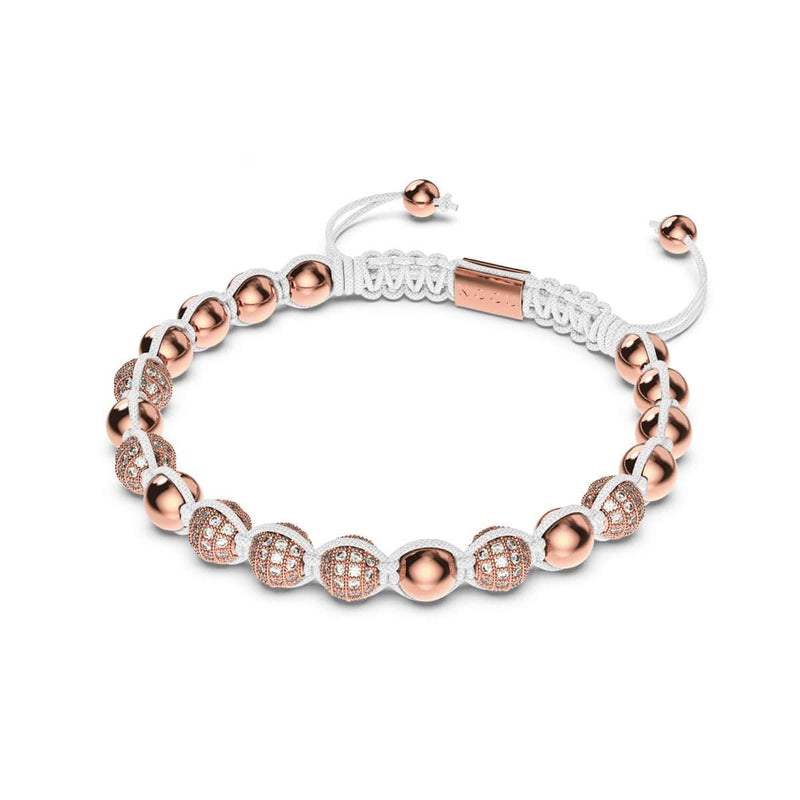 Or rose 18 carats | Bracelet Kikiballa Pavé de Cristaux | Blanc