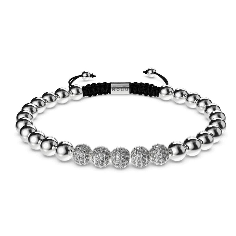 Argent | Bracelet Gala Pavé de Cristaux | Noir