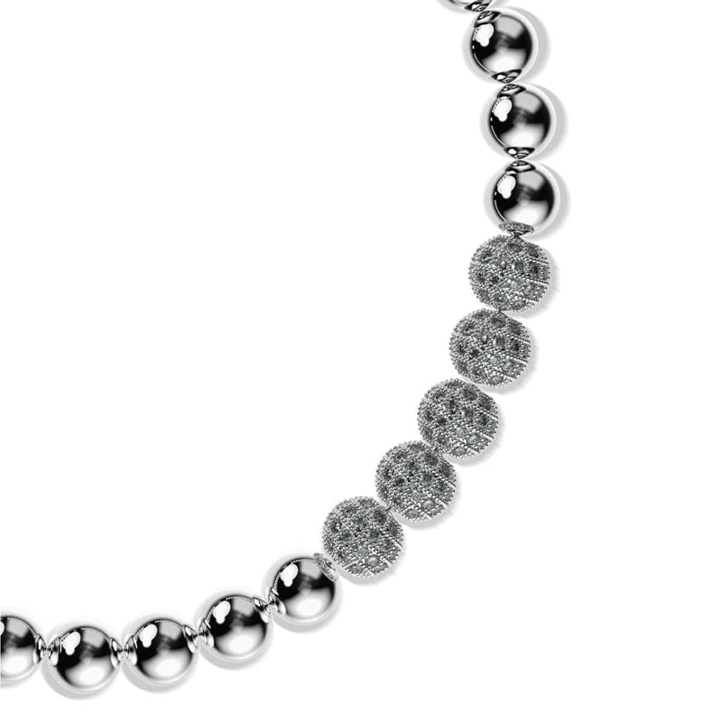 Argent | Bracelet Gala Pavé de Cristaux | Noir