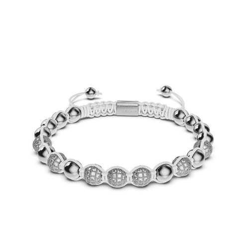 Argent | Bracelet Kikiballa Pavé de Cristaux | Blanc