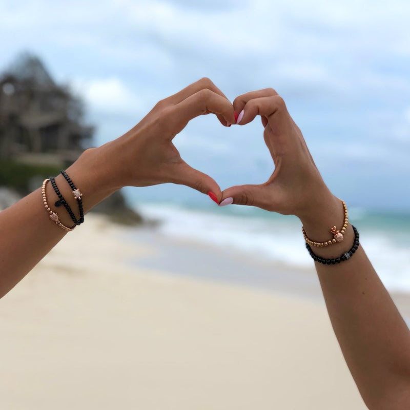 Piña Colada | Or rose 18 carats | Bracelet Ananas Cristal