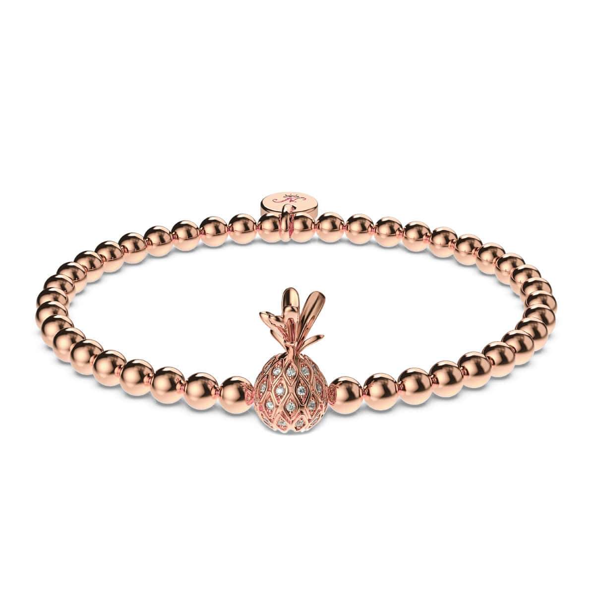 Piña Colada | Or rose 18 carats | Bracelet Ananas Cristal