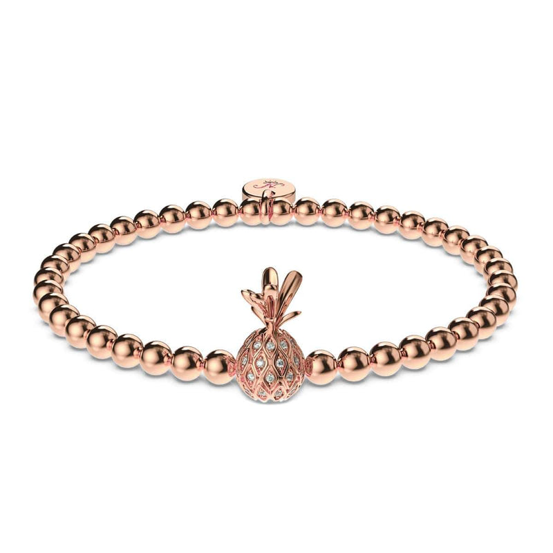 Piña Colada | Or rose 18 carats | Bracelet Ananas Cristal
