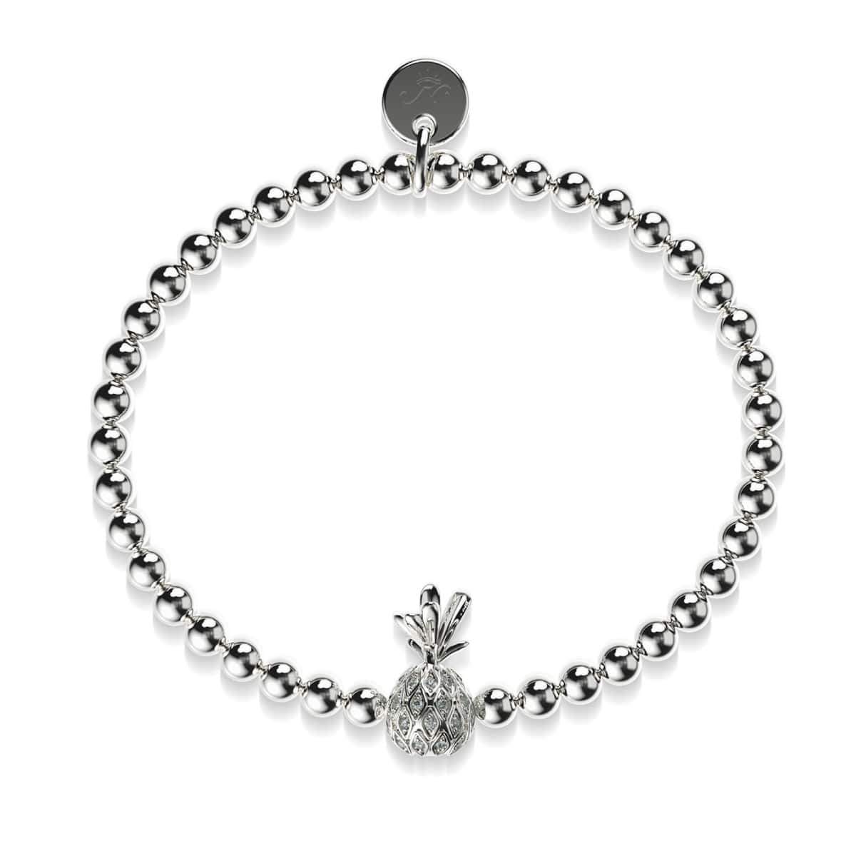 Piña Colada | Argent | Bracelet Ananas Cristal