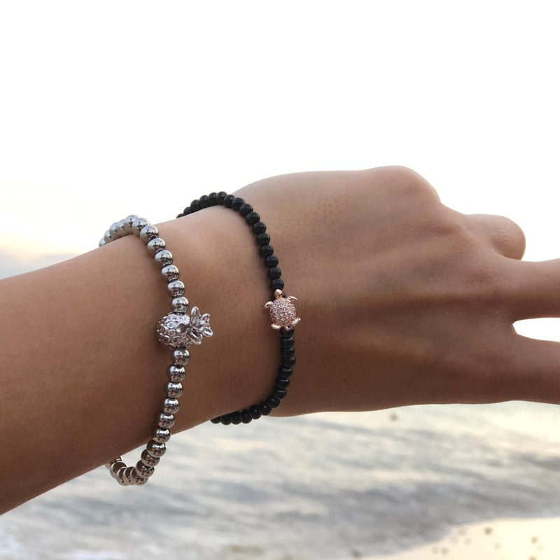 Piña Colada | Argent | Bracelet Ananas Cristal