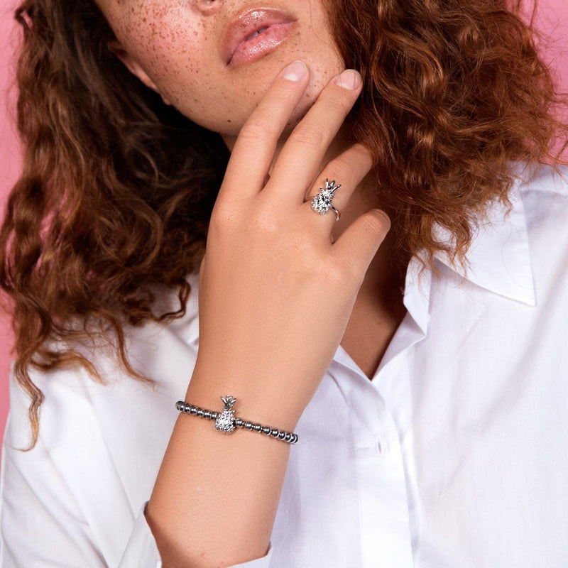 Piña Colada | Argent | Bracelet Ananas Cristal