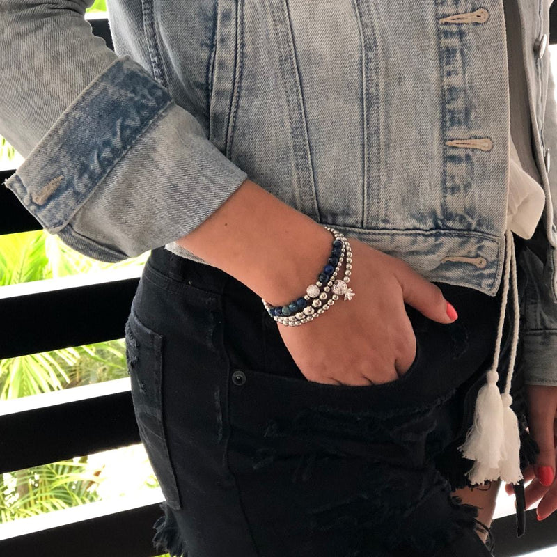 Piña Colada | Argent | Bracelet Ananas Cristal