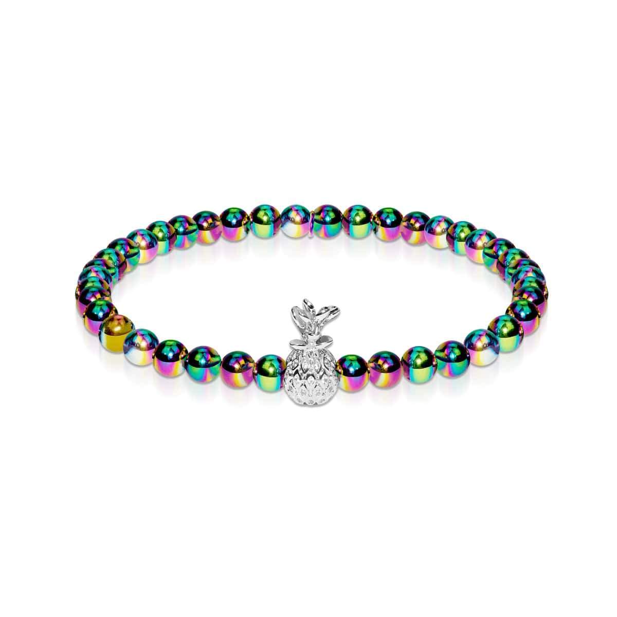 Pina Colada | Unicorn Silver | Crystal Pineapple Bracelet