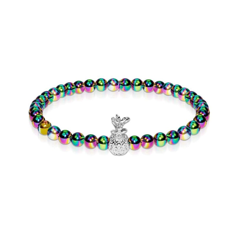 Pina Colada | Unicorn Silver | Crystal Pineapple Bracelet