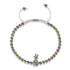 Pina colada | Licorne Argent x Blanc | Bracelet Charmballa Ananas Cristal