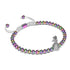 Pina colada | Licorne Argent x Blanc | Bracelet Charmballa Ananas Cristal