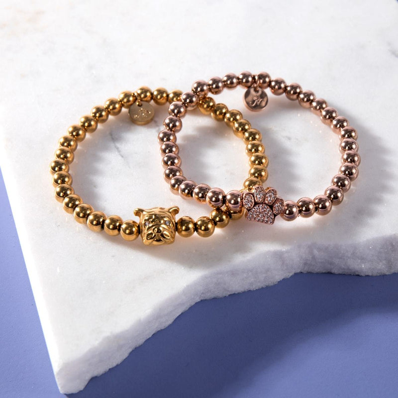 Meilleure amie | Or 18 carats | Chiot de cristal