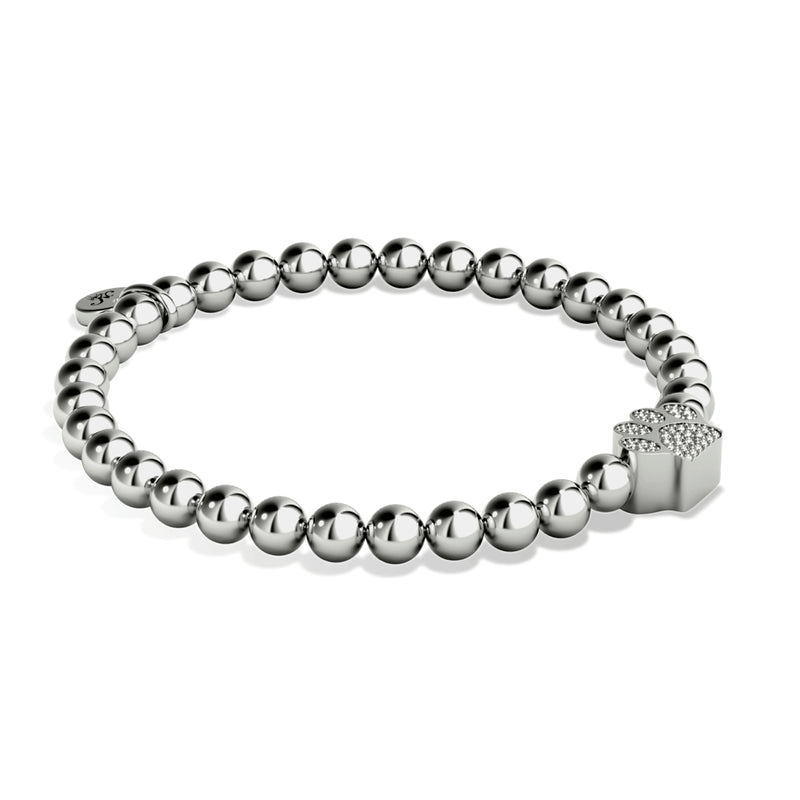 patte | Argent | Impression de chiot en cristal