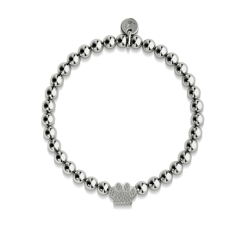 patte | Argent | Impression de chiot en cristal