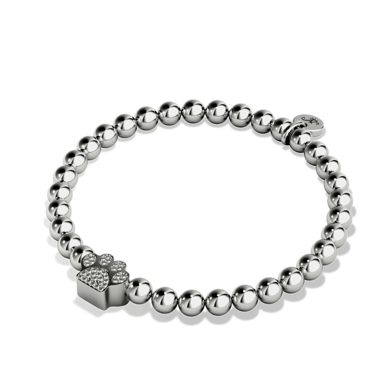 patte | Argent | Impression de chiot en cristal
