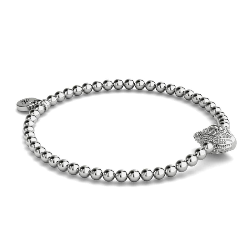 île | Argent | Bracelet à breloques en coquille de conque en cristal