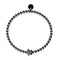 Tortue | Acier Onyx | Bracelet tortue de mer en cristal